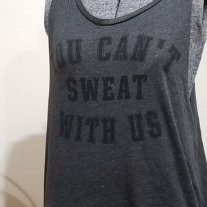 PINK by VS, gym tank, charcoal, XS